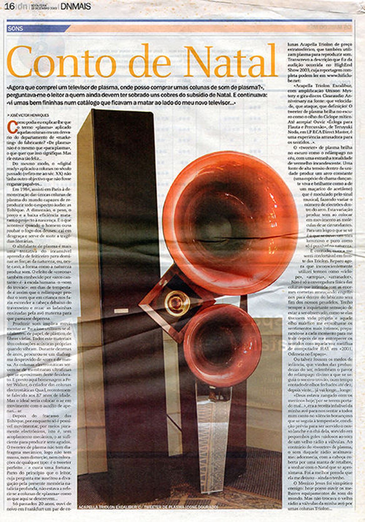 Conto de Natal, José Victor Henriques in DN DN Mais Dez 2003