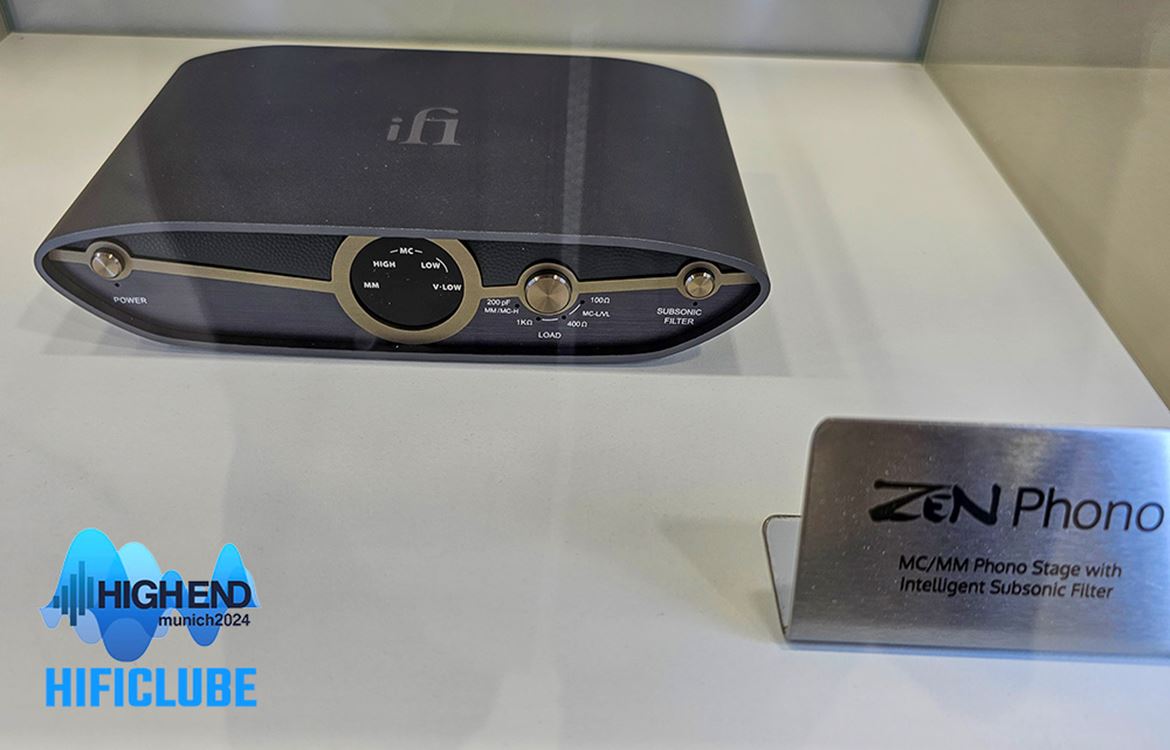 iFi apresentou o Zen Phono 3, um DAC de alta fidelidade projetado para melhorar a experiência de audição de vinil. Inclui um filtro sub-sónico inteligente, que remove a distorção do LP sem afetar os graves, e um EQ RIAA muito preciso com tolerância de +/- 0.15dB de 20Hz-20kHz.   O Zen Phono 3 inclui saídas de linha balanceadas de 4.4mm e RCA.  O dispositivo suporta uma gama de células com ajuste de impedância de carga de ganho de 36-72dB. Oferece ainda duas opções de carga para MM e MC-High (capacitância de 100 & 200pF) e três opções para MC-Low e MC-V Low (100, 400 & 1kOhm).