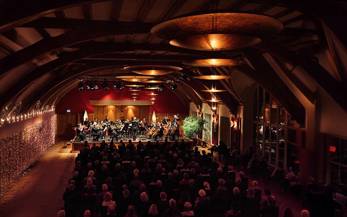 Schloss Elmau Concert Hall, Baviera, Alemanha. (foto cortesia de Schloss Elmau)