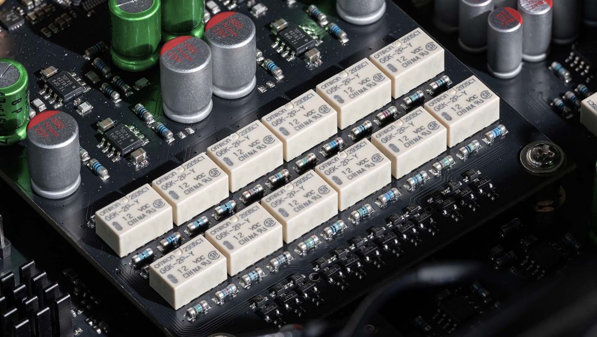 Controlo de volume por resistências de alta-precisão (Foto cortesia Eversolo)