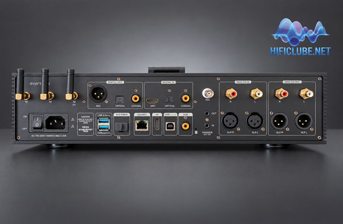 Connections include Ethernet, Wi-Fi 6, and an SFP interface for fiber-optic networking, with the module sold separately.