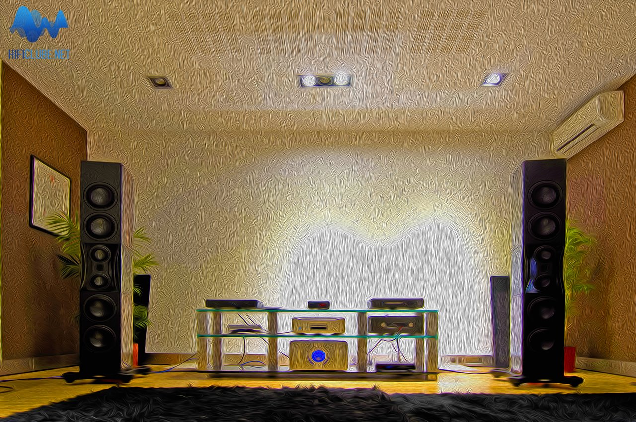 Pintura a óleo do auditório da Delaudio por JVH