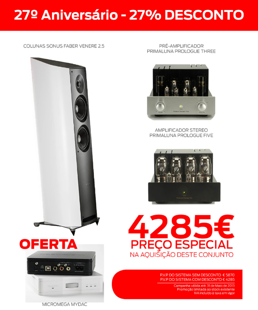 Sistema 1: Micromega MyDAC - PrimaLuna Prologue 3 - Prima Luna Prologue 5 -Sonus Faber Venere 2.5