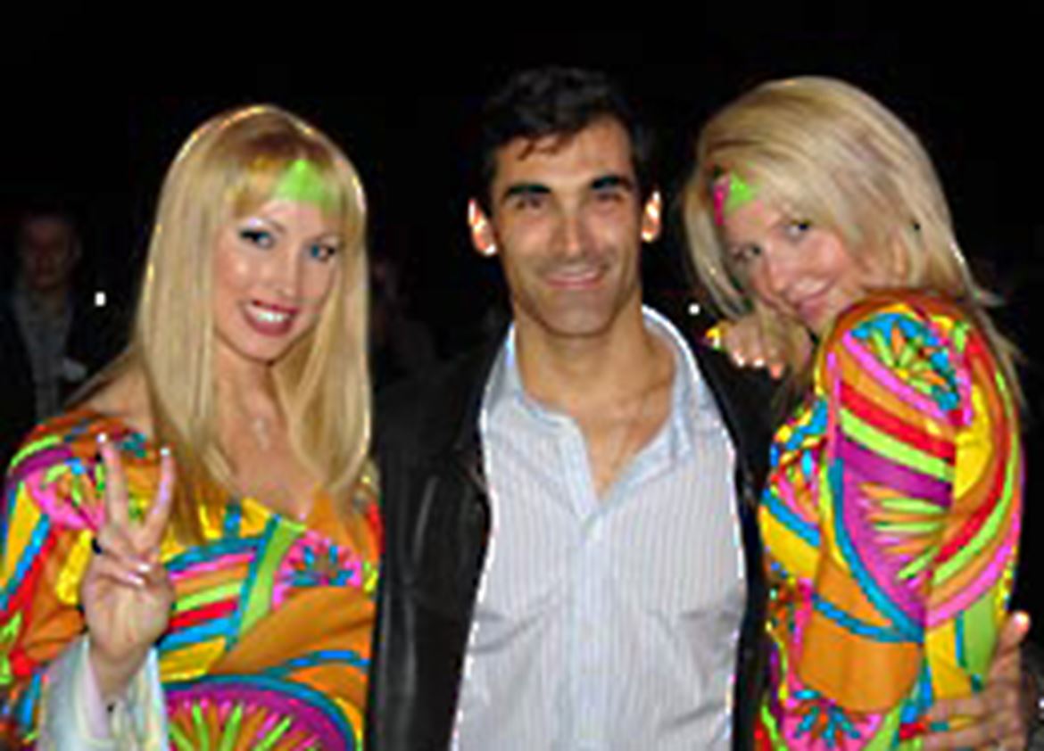 Rui Calado com as Austin Power girls, Palms, las Vegas, 2004 (foto histórica)