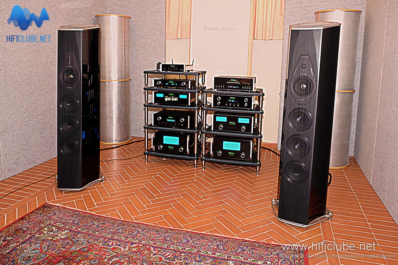WOM 2016 - Sistema McIntosh/Sonus faber Lilium em demonstração activa numa sala do Hotel Castilo, Forte Village, Sardenha